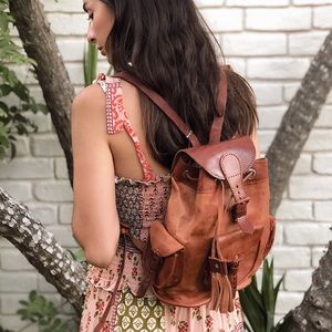 Artisanal Mini Leather Backpack